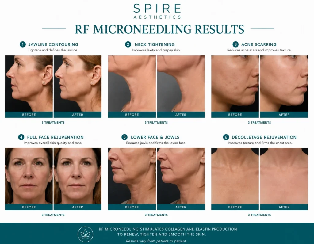 RF Microneedling Skin tightening Crawley results